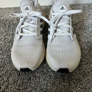 Adidas White and Gray Athletic Shoes